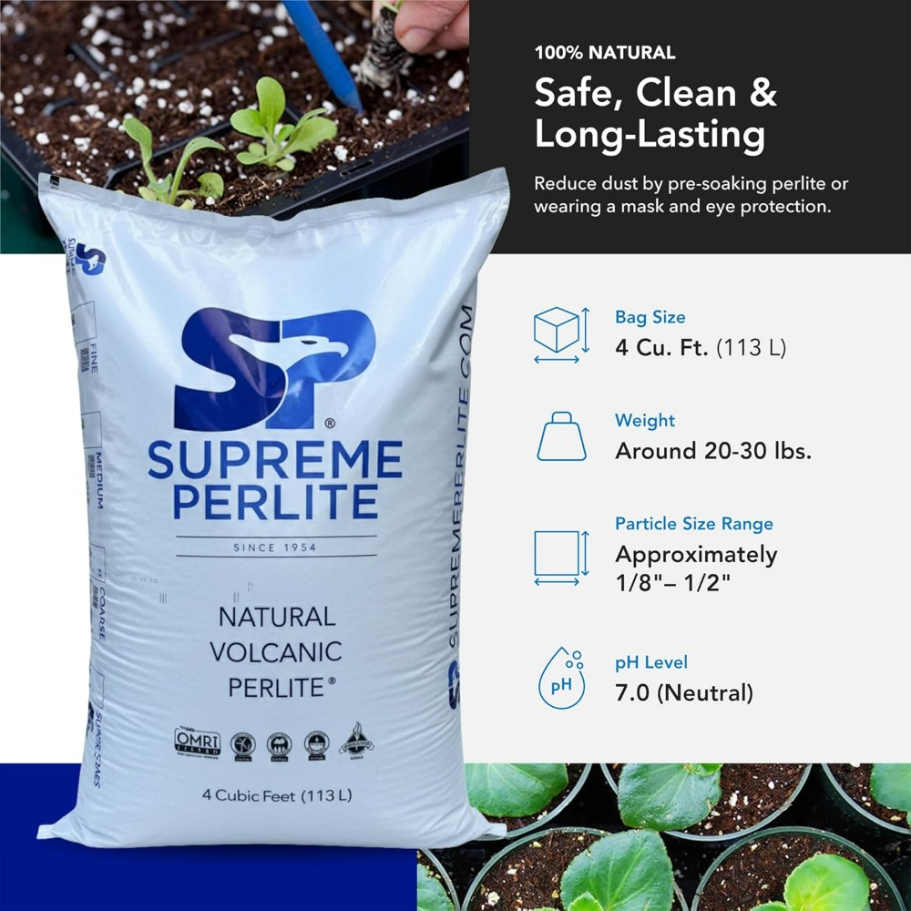 Supreme Perlite Coarse Horticu - огляд і ціна Horticulture Soil Perlite