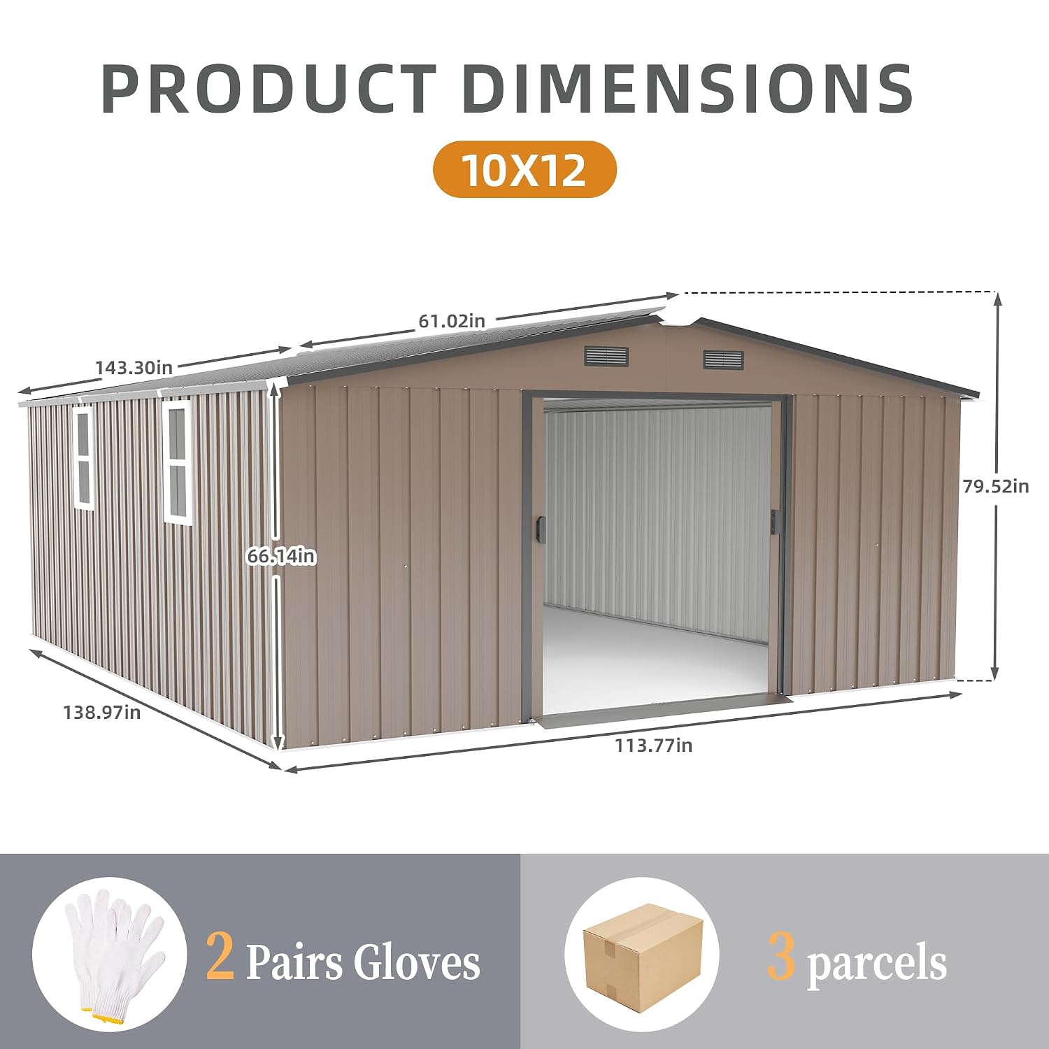 10x12 FT Outdoor Storage Shed, - огляд і ціна Gardening Tool