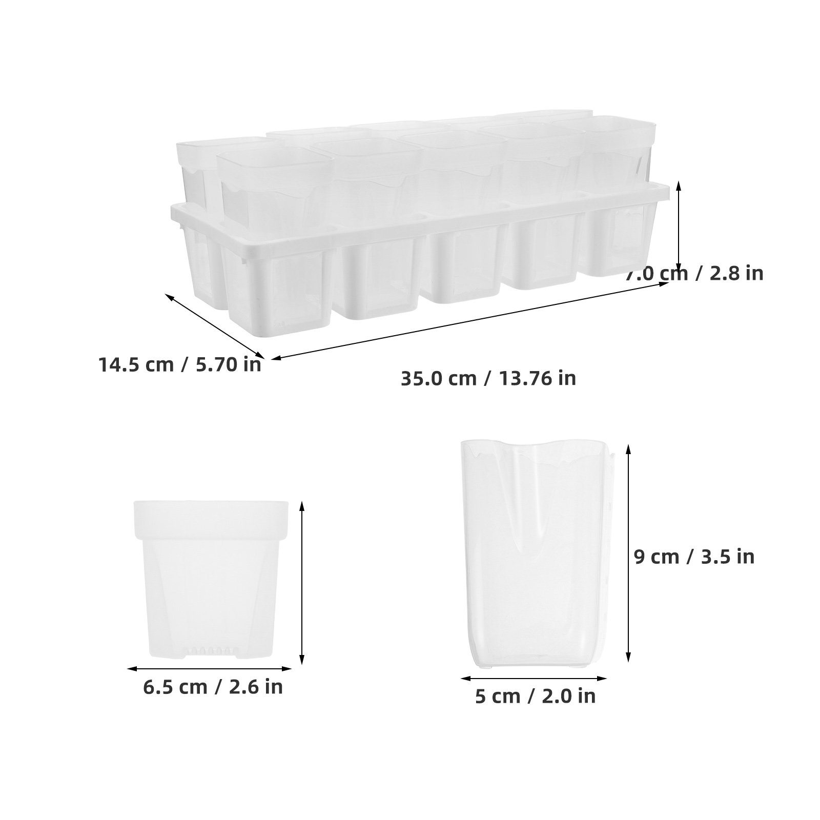 1Set Self Watering Pot Indoor  - огляд і ціна Seed Starter Trays
