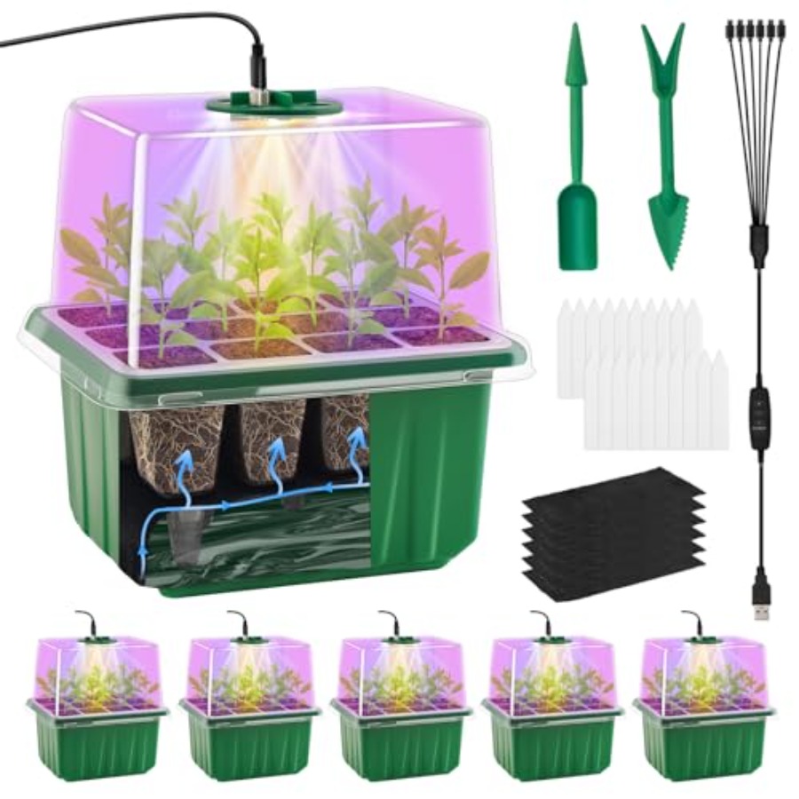 Seed Starter Tray with Light 6 - огляд і ціна Seed Starter Trays