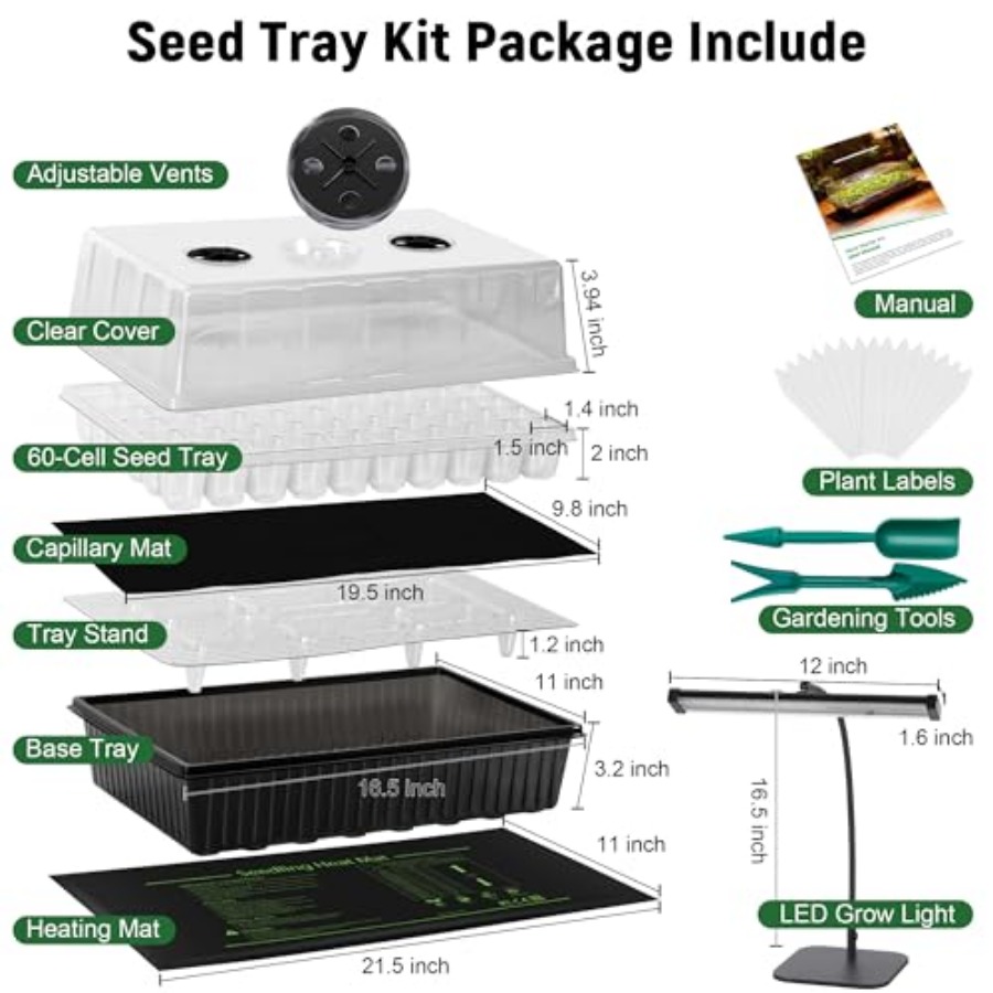 60-Cell Self-Watering Seed Sta - огляд і ціна Seed Starter Trays
