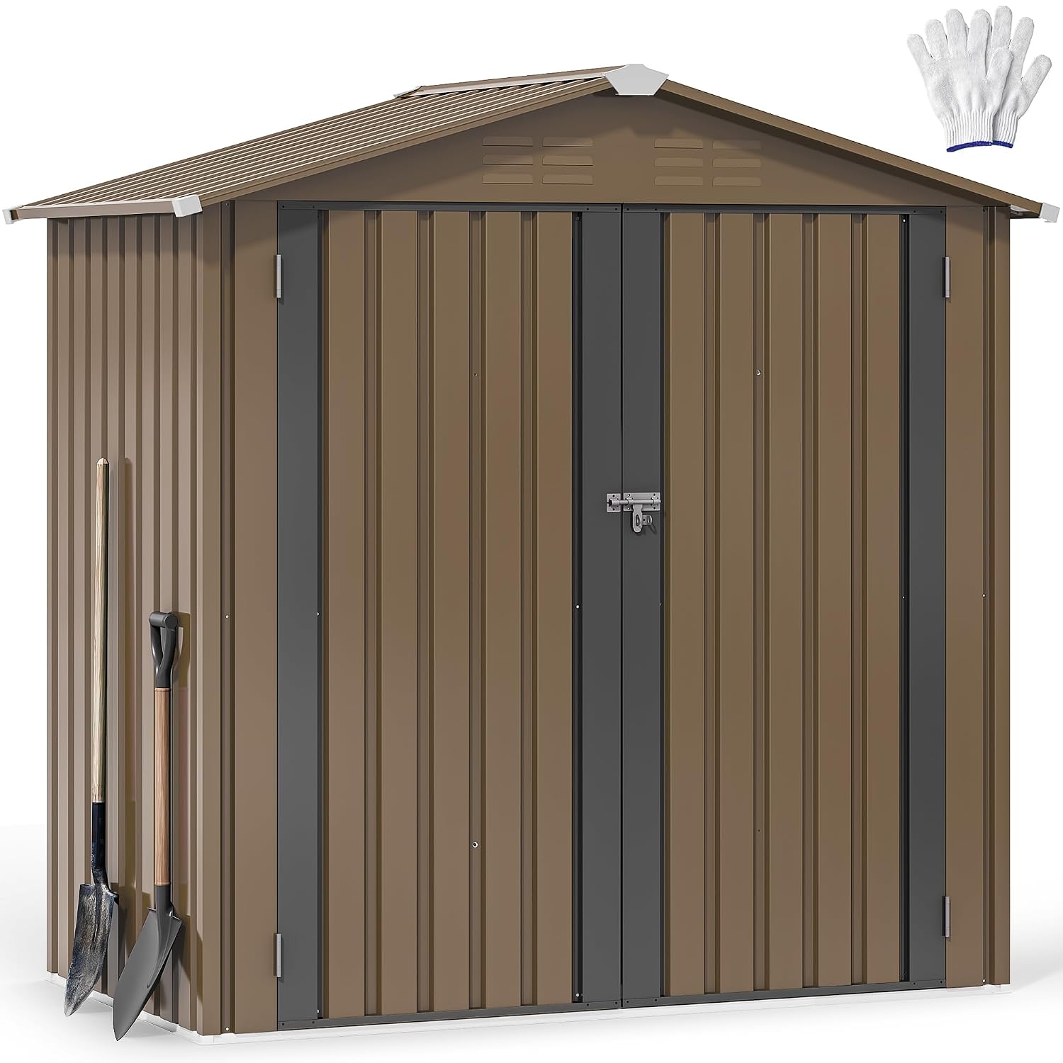 6x4ft Metal Outdoor Storage Sh - огляд і ціна Gardening Tool