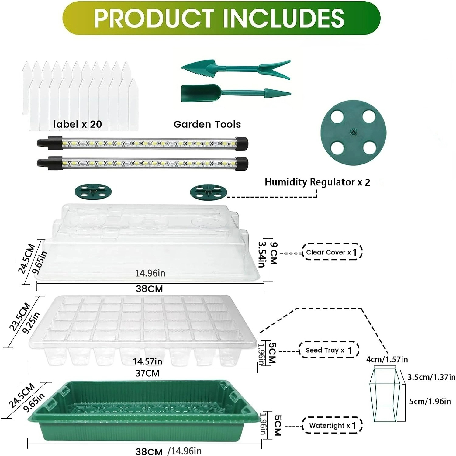 Seed Starter Tray with Grow Li - огляд і ціна Seed Starter Trays