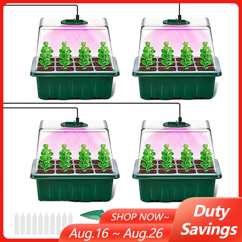 12 Cells LED Growth Light Seed - огляд і ціна Seed Starter Trays