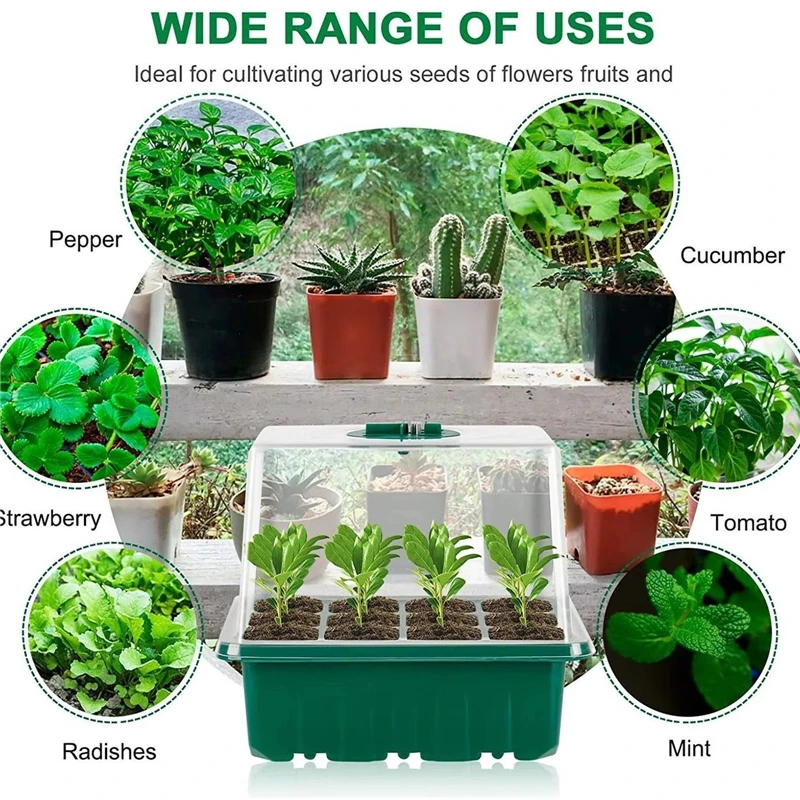 12 Cells LED Growth Light Seed - огляд і ціна Seed Starter Trays