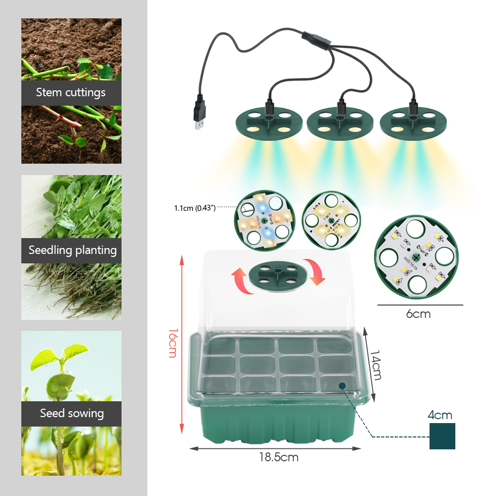 LED Nursery Pots with Grow Lig - огляд і ціна Seed Starter Trays