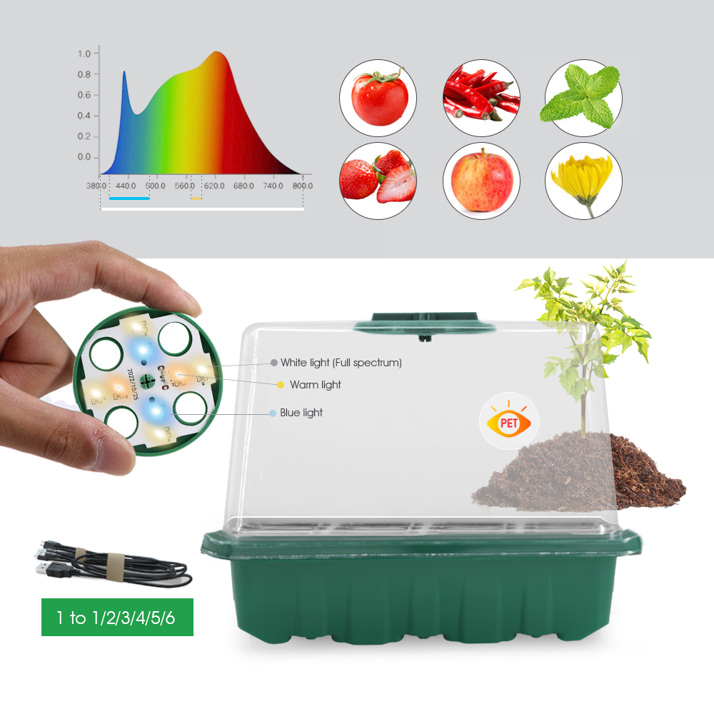 LED Nursery Pots with Grow Lig - огляд і ціна Seed Starter Trays