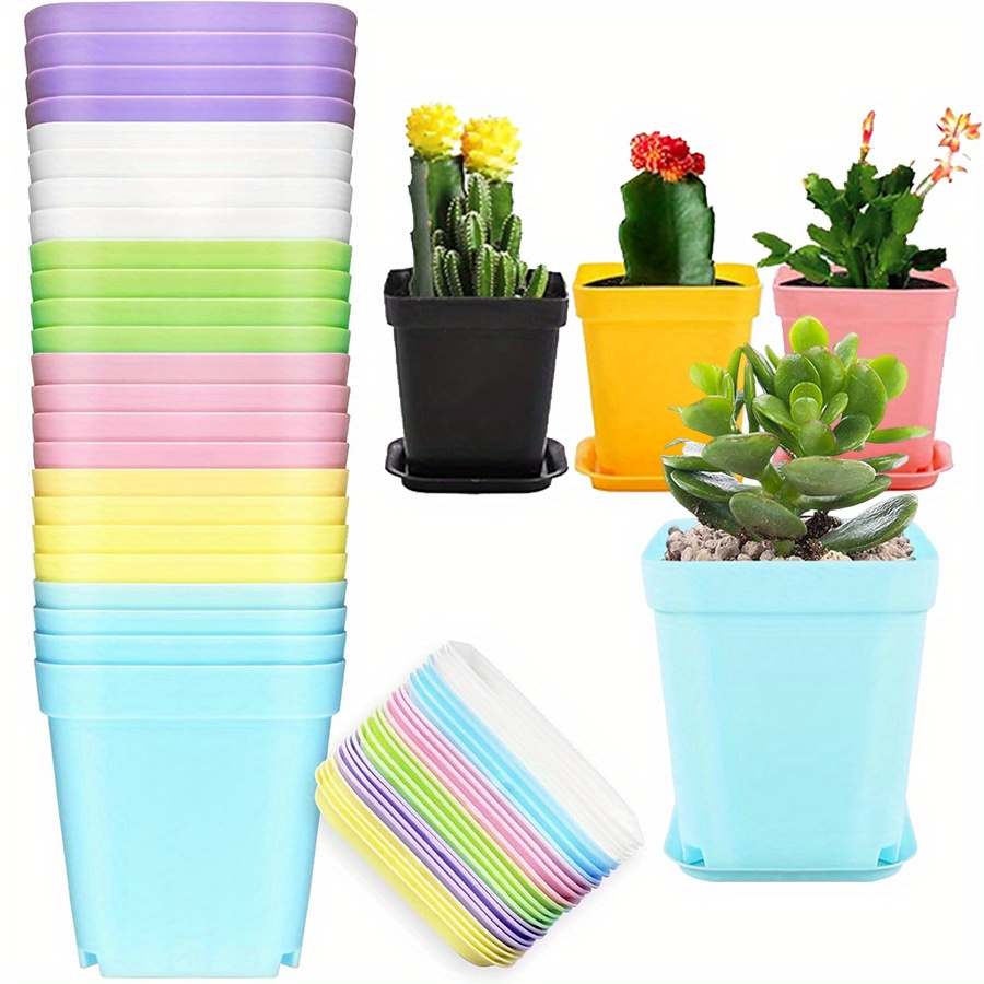 12pcs 7cm Plastic Square Pots  - огляд і ціна Seed Starter Trays