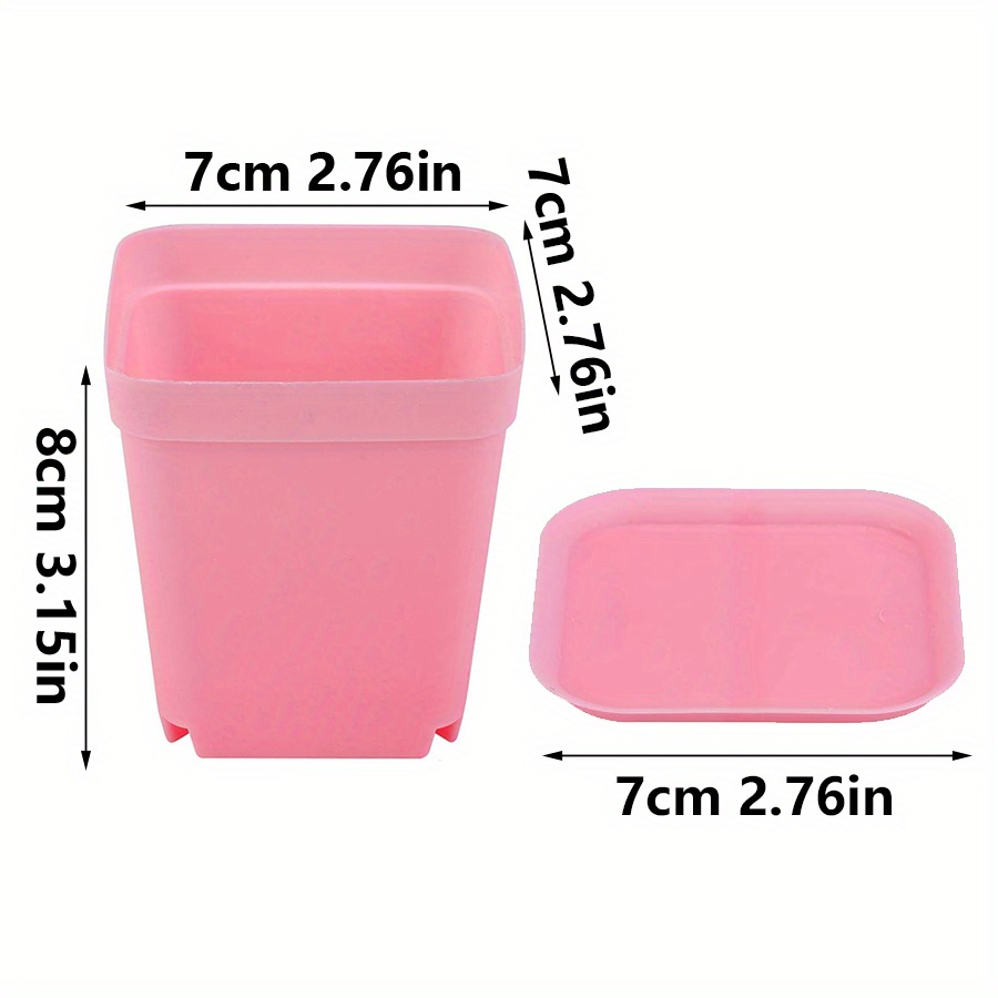 12pcs 7cm Plastic Square Pots  - огляд і ціна Seed Starter Trays