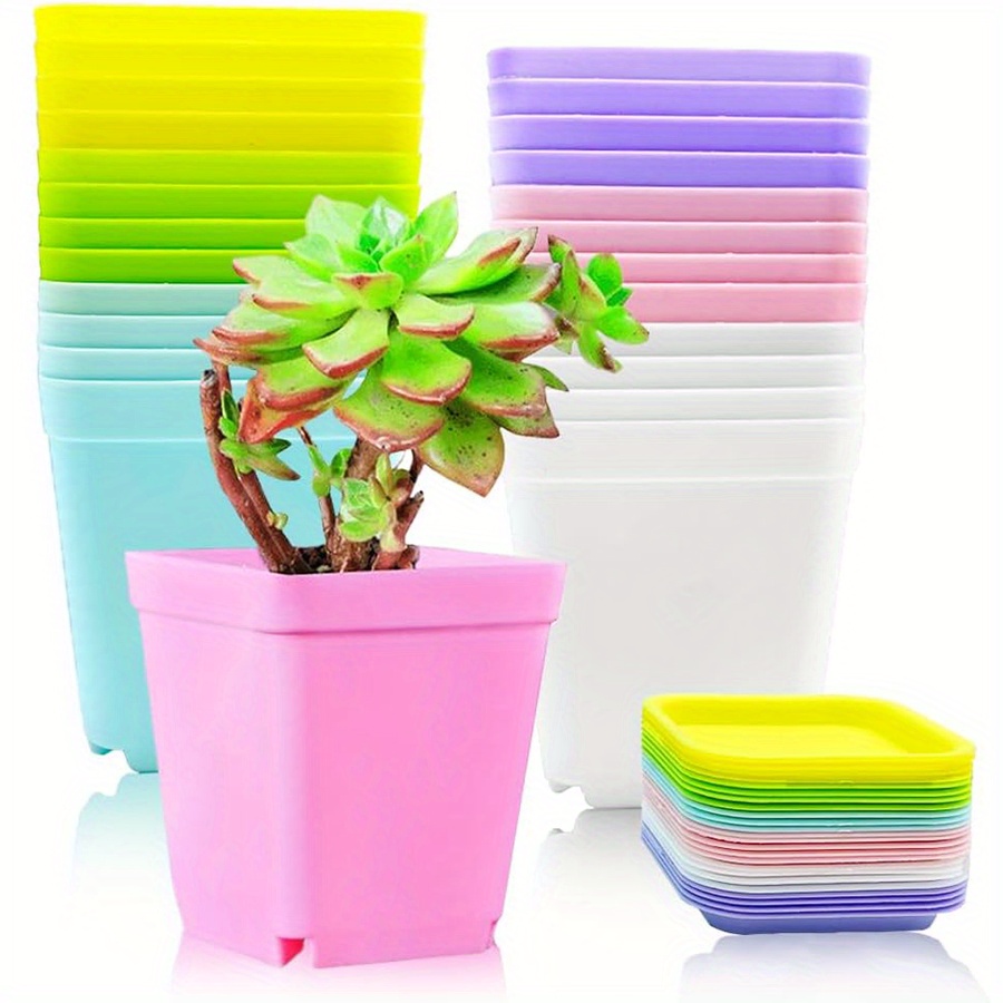 12pcs 7cm Plastic Square Pots  - огляд і ціна Seed Starter Trays