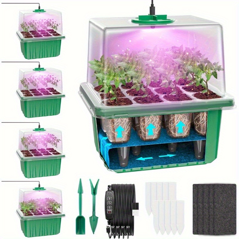 LED Grow Light Garden Plant Su - огляд і ціна Seed Starter Trays