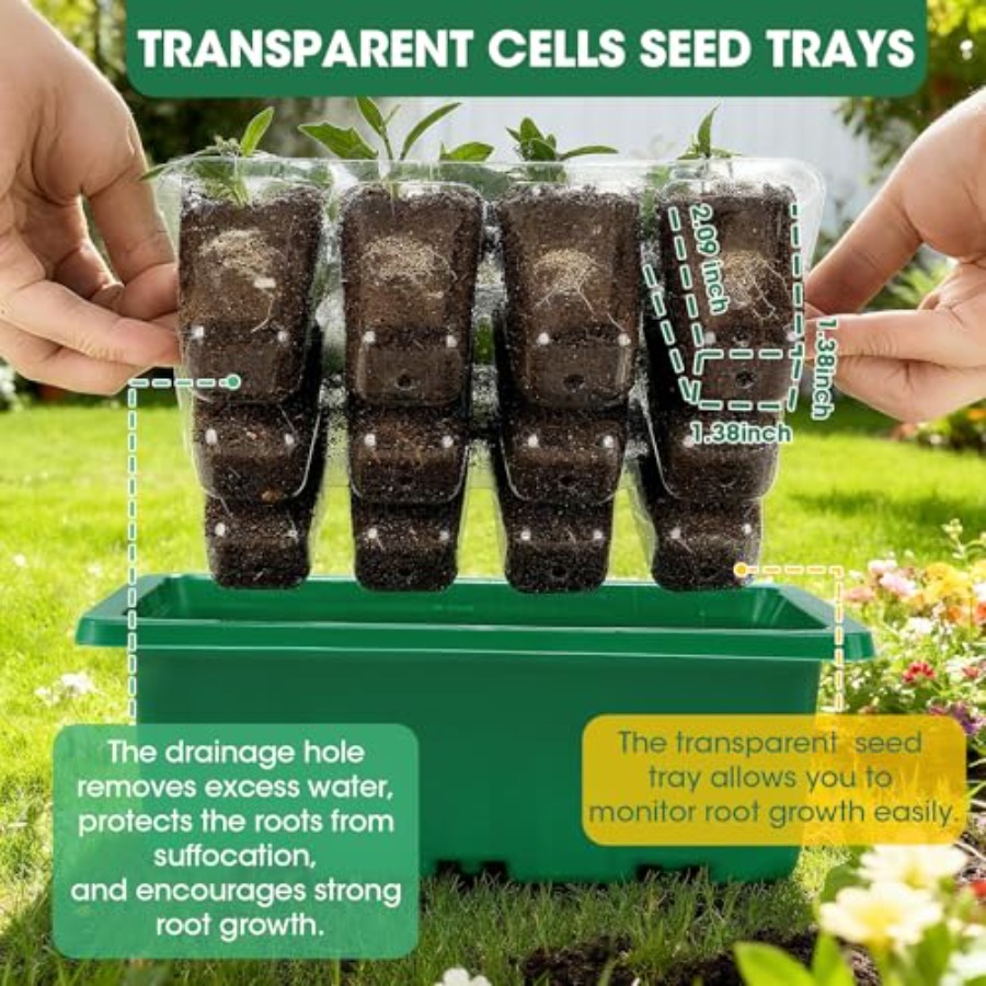 5 Packs Seed Starter Tray with - огляд і ціна Seed Starter Trays
