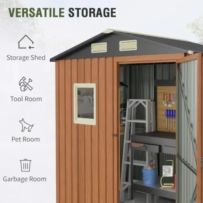 Outdoor Storage Shed 6x4 Ft, L - огляд і ціна Gardening Tool